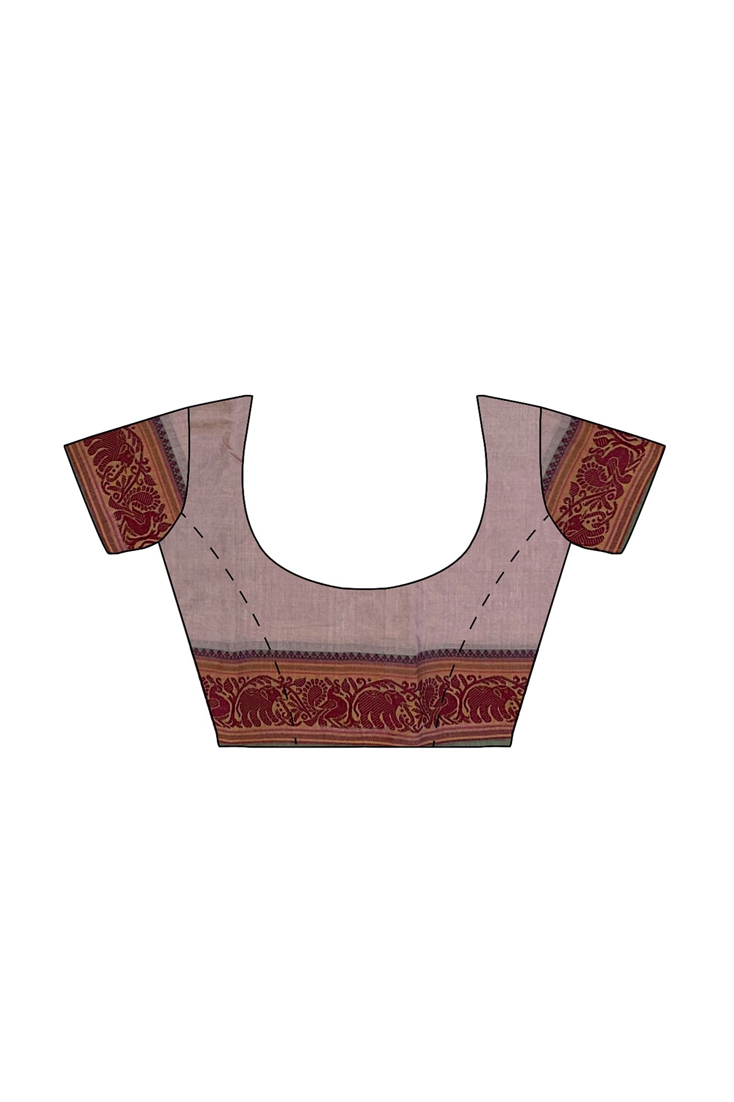 SENSAN Women’s Handloom Kanchi Cotton Saree with Blouse Piece [SKU:769]