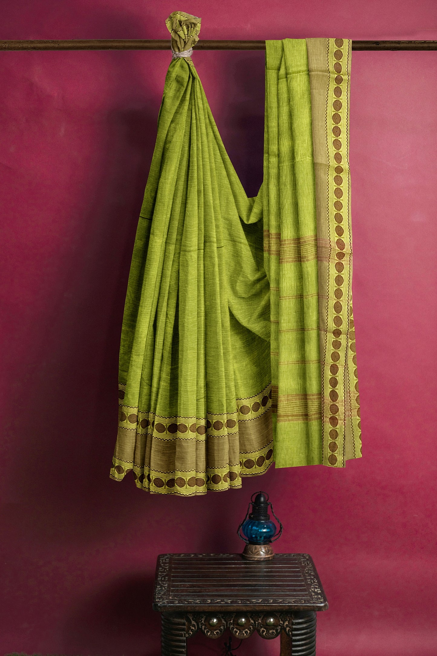 SENSAN Women’s Kanchi Cotton Saree with Blouse Piece [SKU:772]