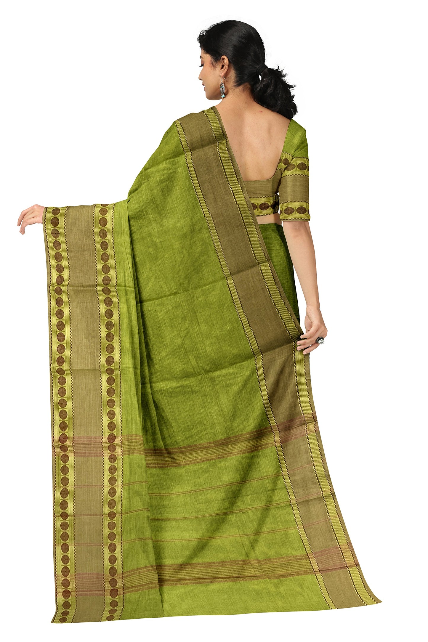 SENSAN Women’s Kanchi Cotton Saree with Blouse Piece [SKU:772]