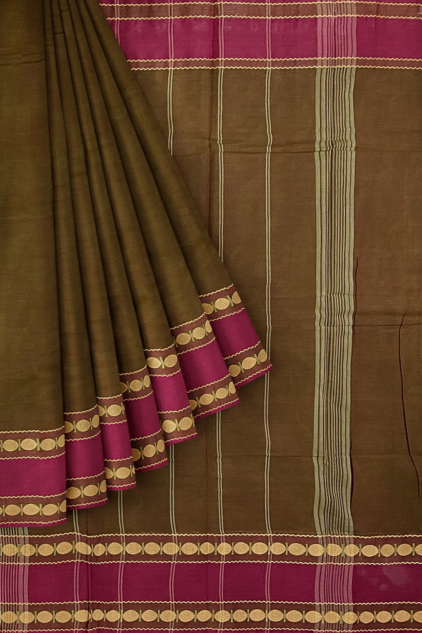 SENSAN Women’s Kanchi Cotton Saree with Blouse Piece [SKU:772]