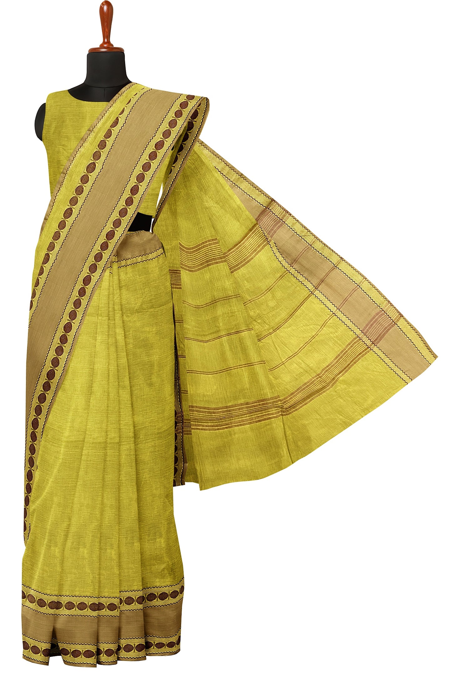 SENSAN Women’s Kanchi Cotton Saree with Blouse Piece [SKU:772]