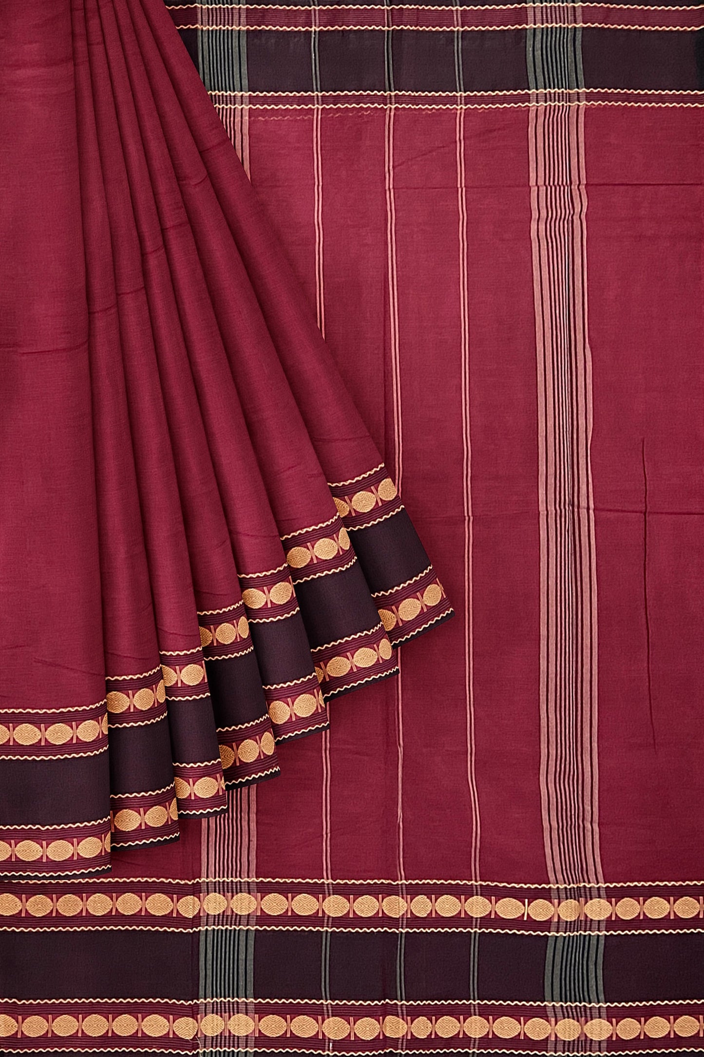 SENSAN Women’s Kanchi Cotton Saree with Blouse Piece [SKU:772]