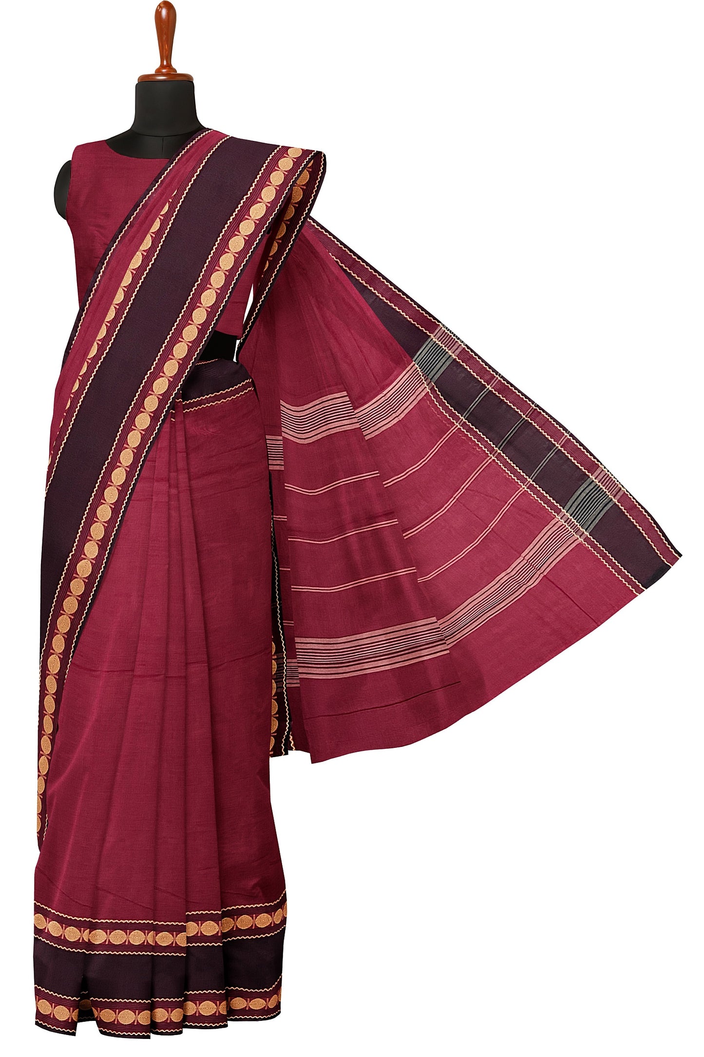SENSAN Women’s Kanchi Cotton Saree with Blouse Piece [SKU:772]