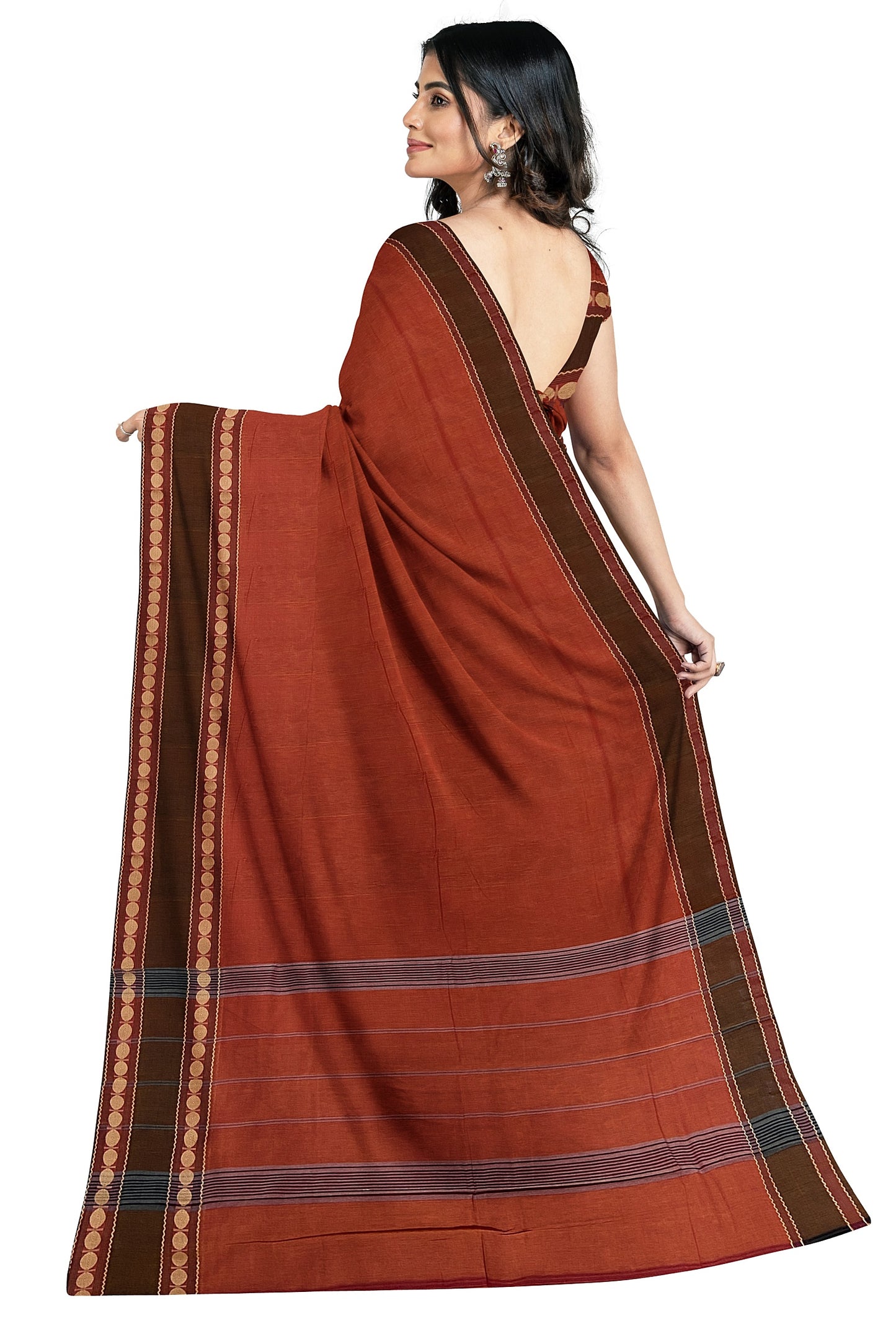 SENSAN Women’s Kanchi Cotton Saree with Blouse Piece [SKU:772]