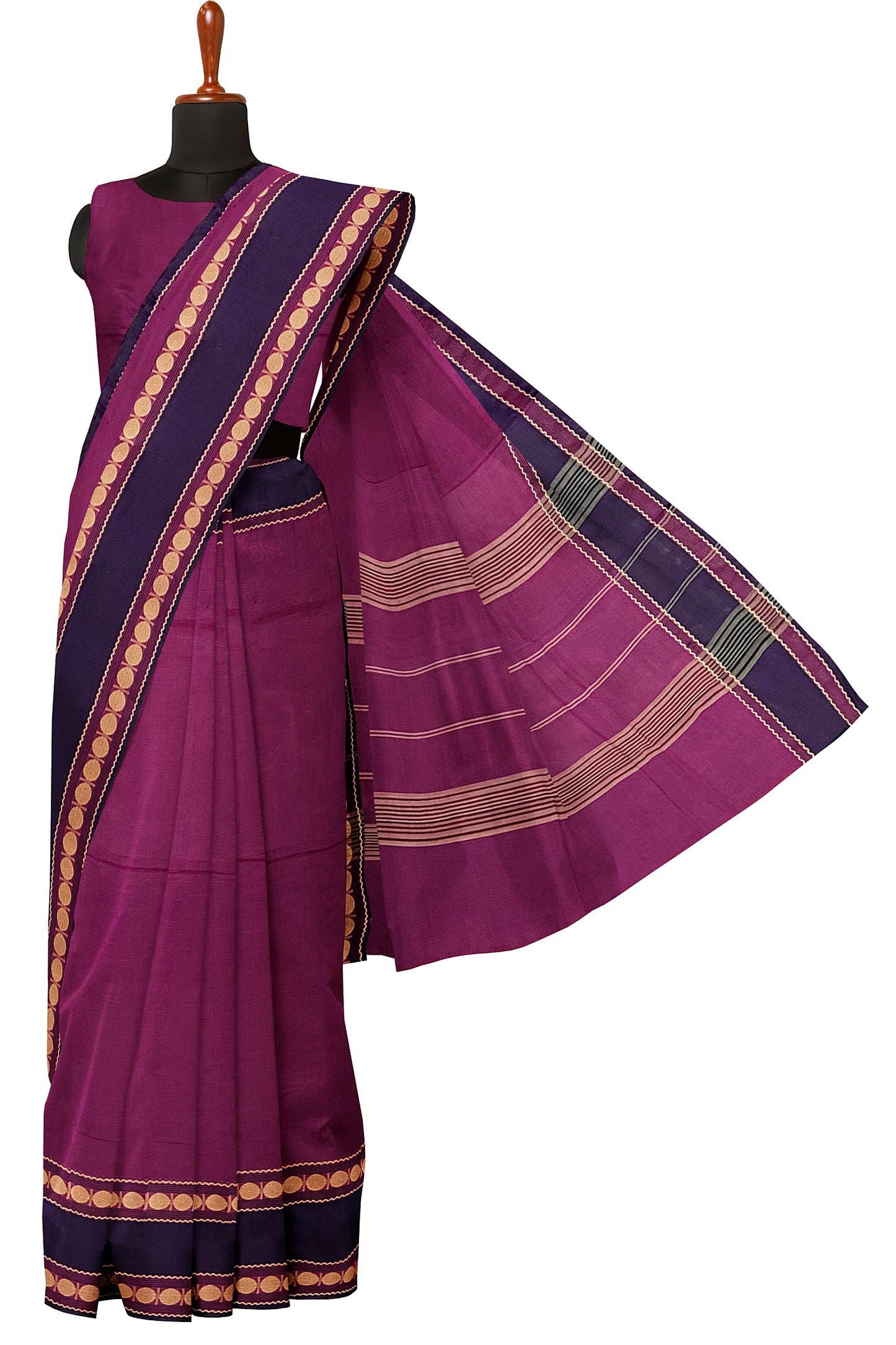 SENSAN Women’s Kanchi Cotton Saree with Blouse Piece [SKU:772]