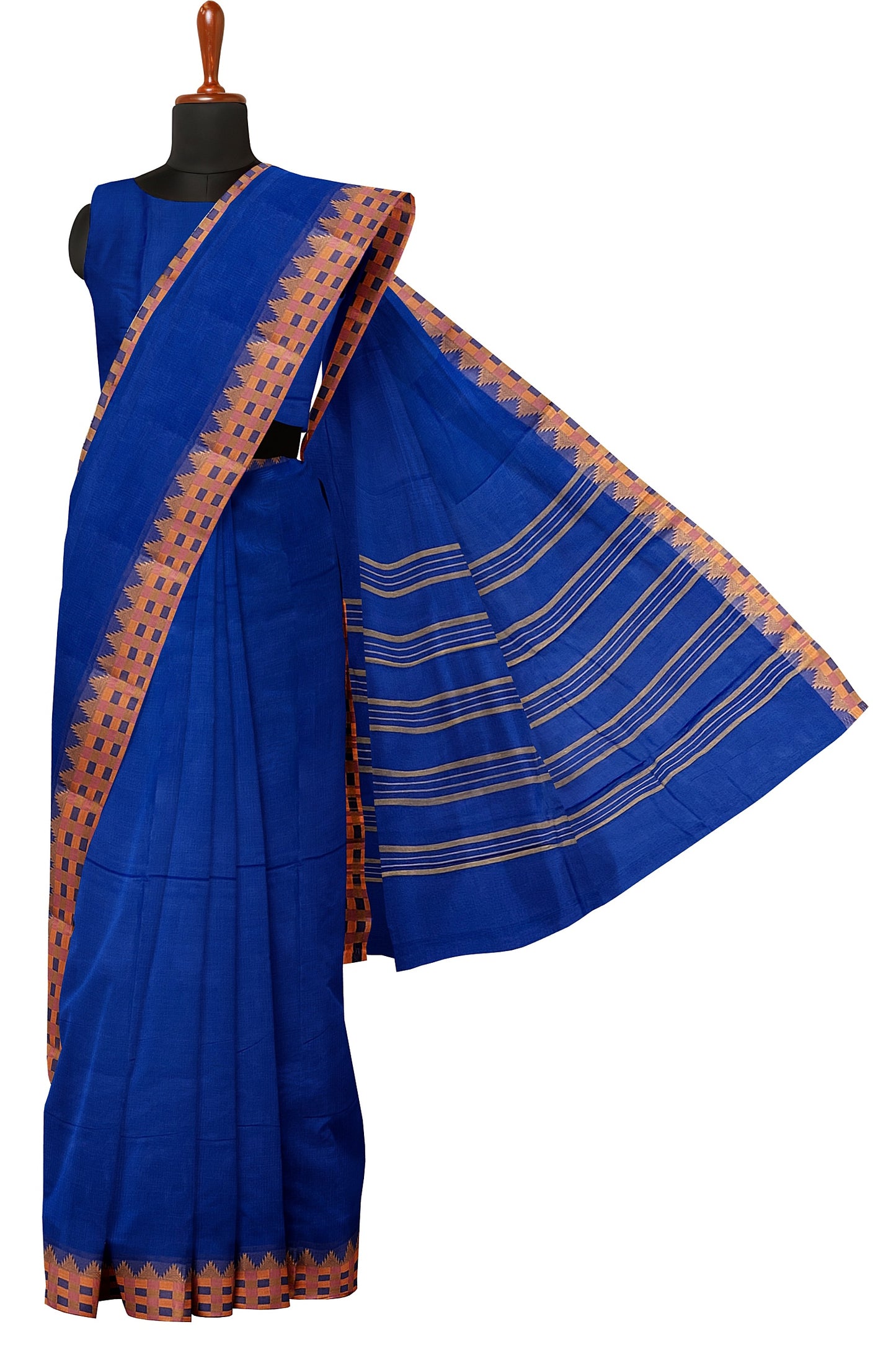 SENSAN Women’s  Kanchi Cotton Saree with Blouse Piece [SKU:773]