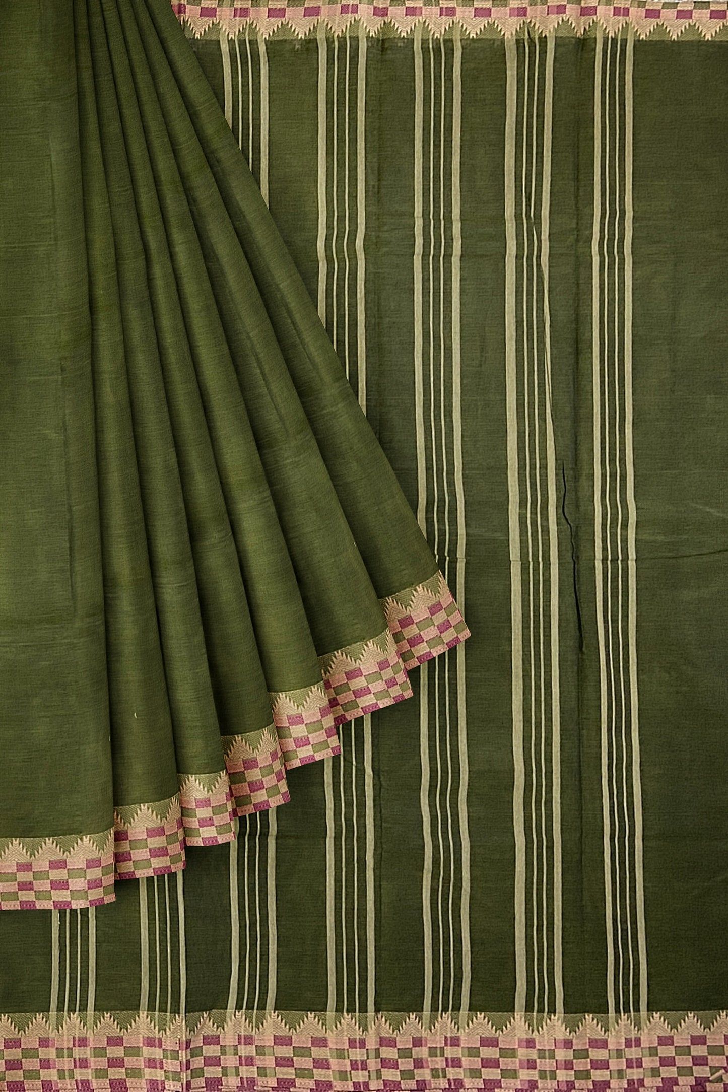 SENSAN Women’s  Kanchi Cotton Saree with Blouse Piece [SKU:773]