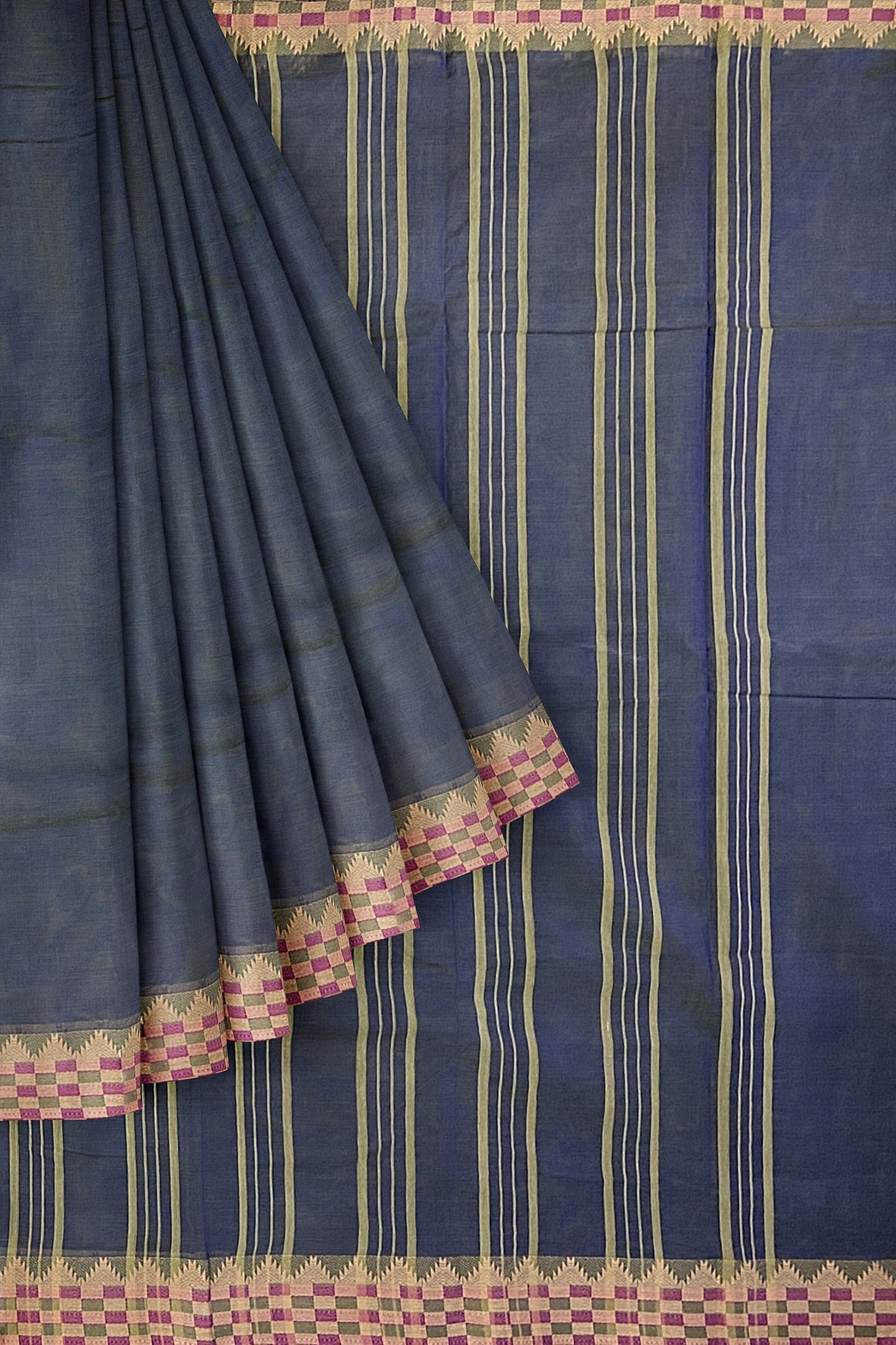 SENSAN Women’s  Kanchi Cotton Saree with Blouse Piece [SKU:773]