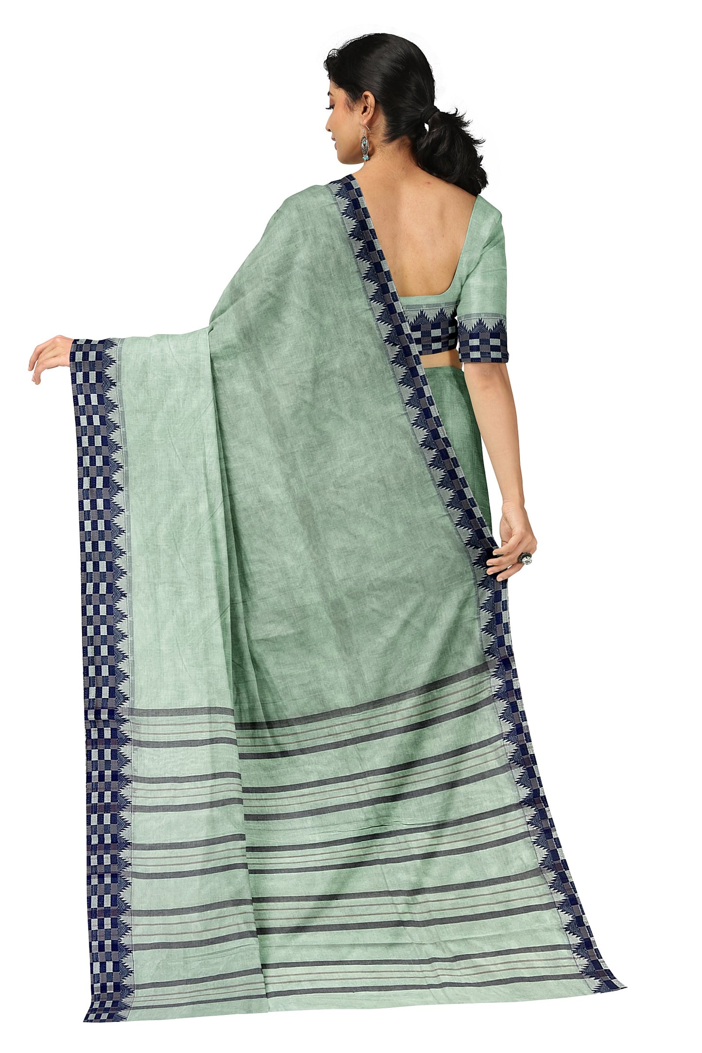 SENSAN Women’s  Kanchi Cotton Saree with Blouse Piece [SKU:773]