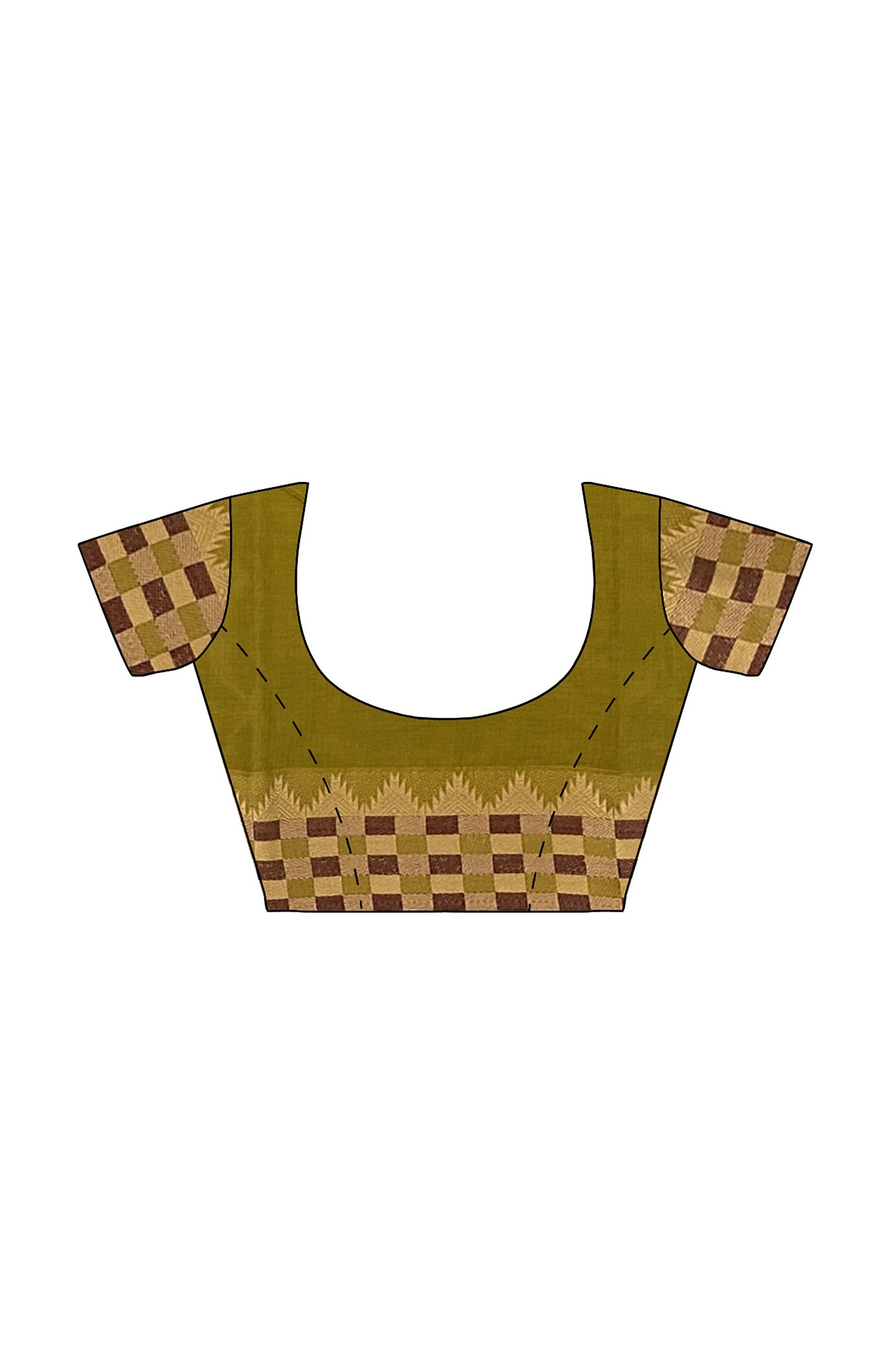 SENSAN Women’s  Kanchi Cotton Saree with Blouse Piece [SKU:773]