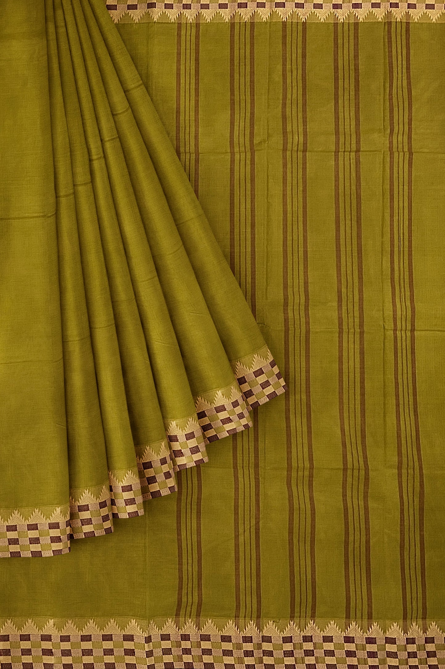 SENSAN Women’s  Kanchi Cotton Saree with Blouse Piece [SKU:773]