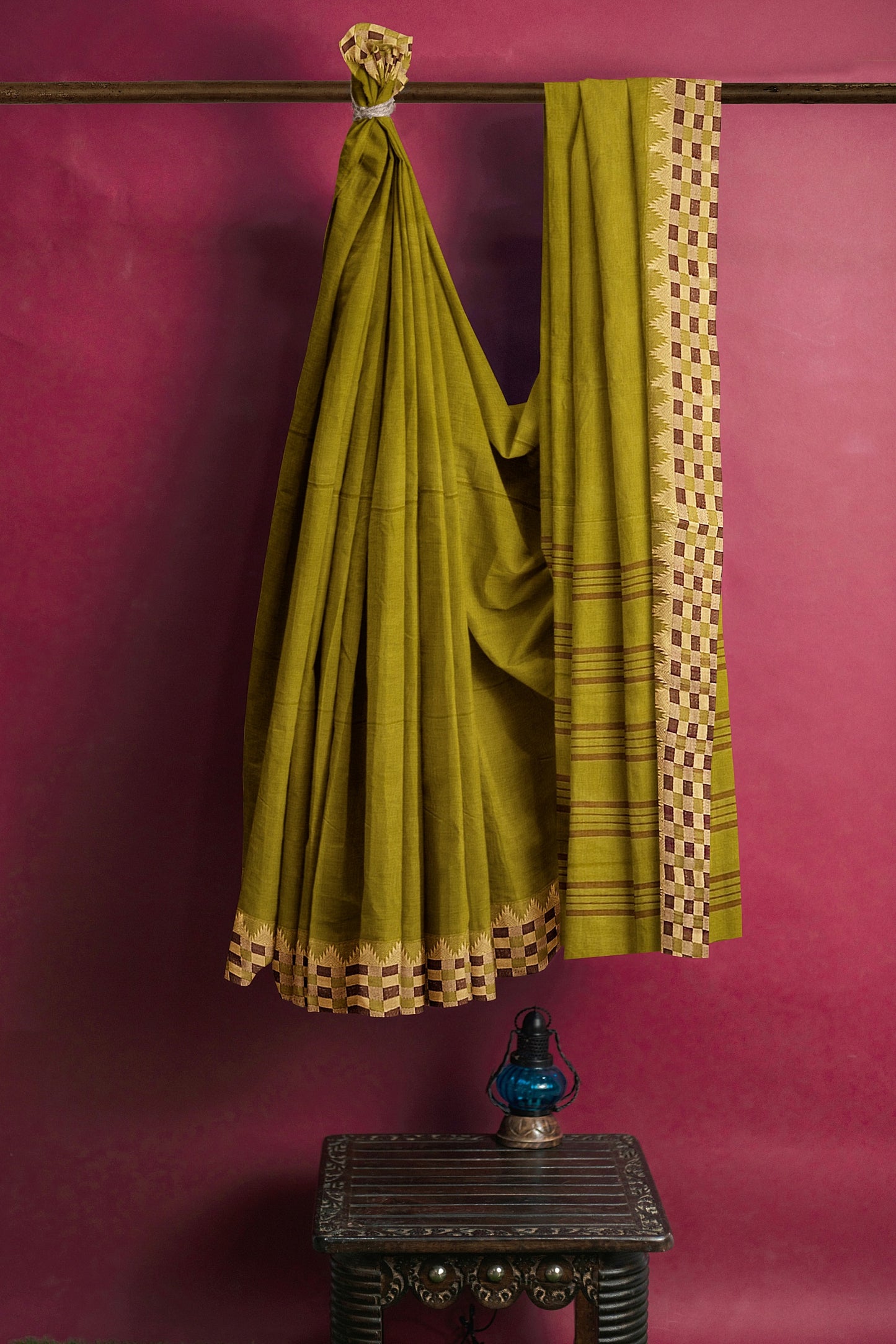 SENSAN Women’s  Kanchi Cotton Saree with Blouse Piece [SKU:773]