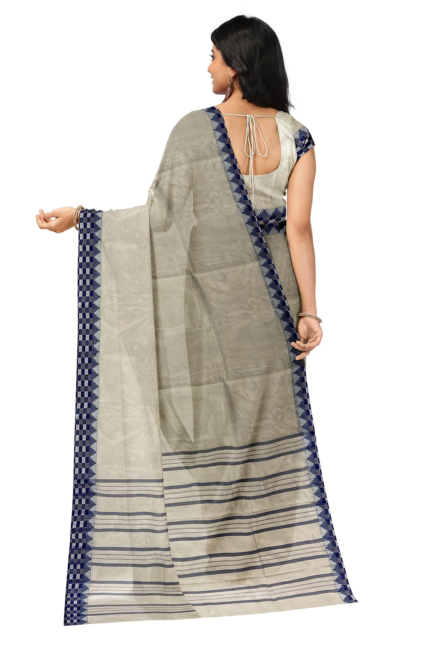 SENSAN Women’s  Kanchi Cotton Saree with Blouse Piece [SKU:773]